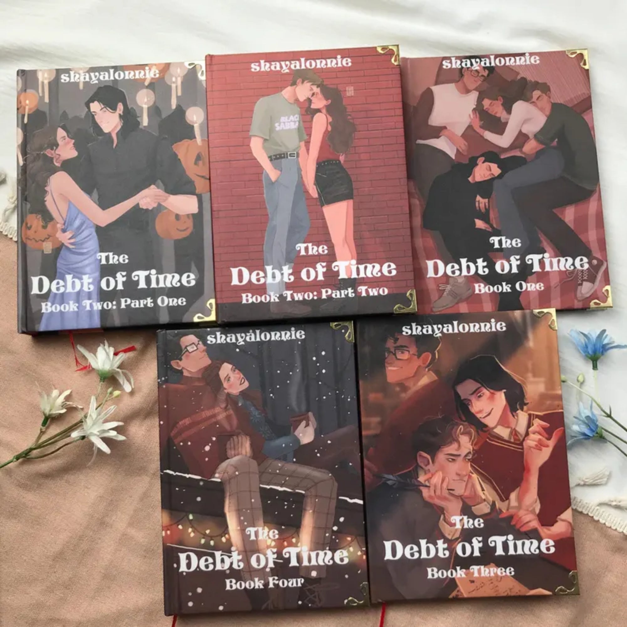 The Debt of Time – Complete 4-Book Set – Illustrated Romance Hardcover – shayalorrnie Series – Book One to Book Four