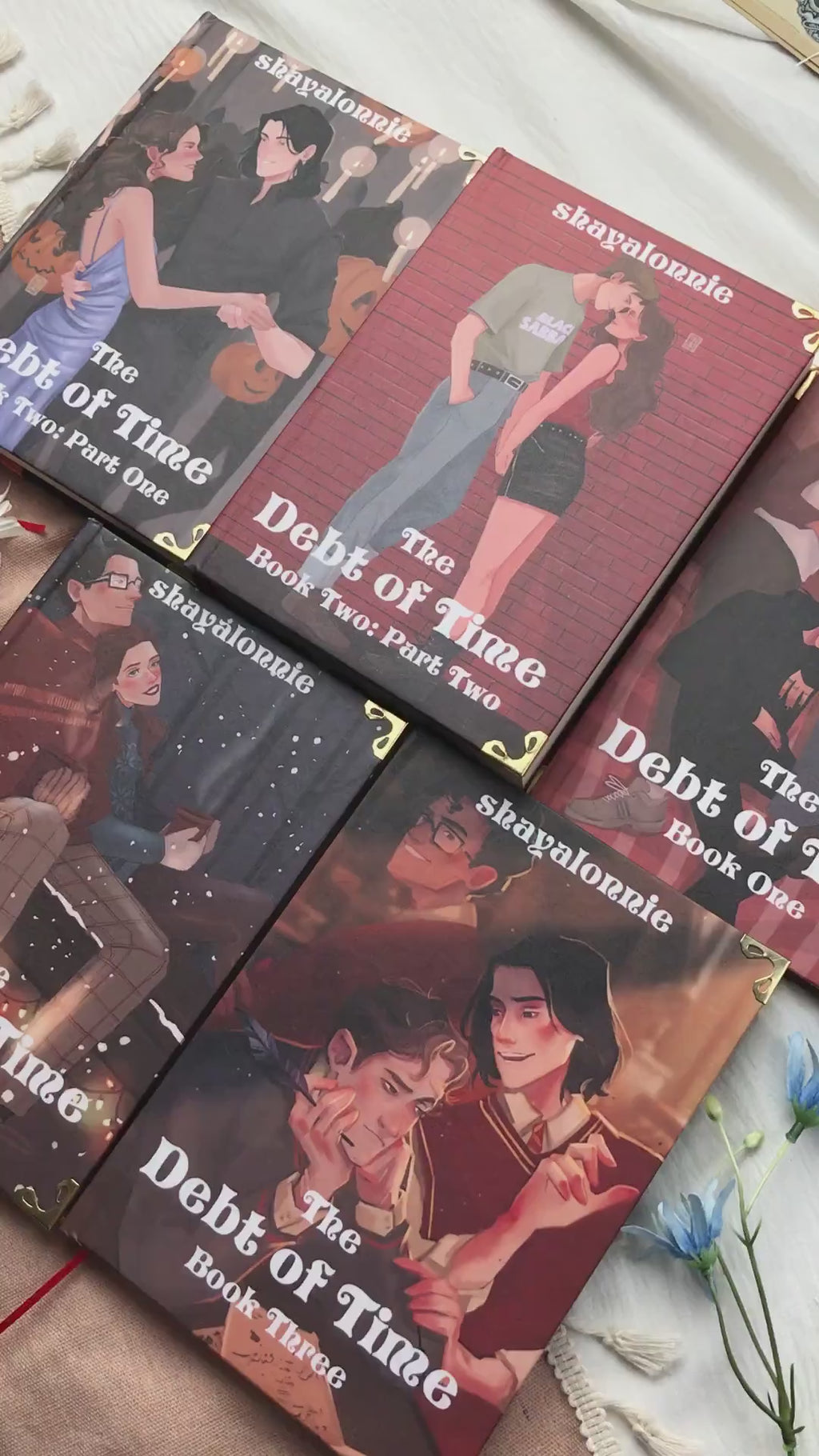 The Debt of Time – Complete 4-Book Set – Illustrated Romance Hardcover – shayalorrnie Series – Book One to Book Four