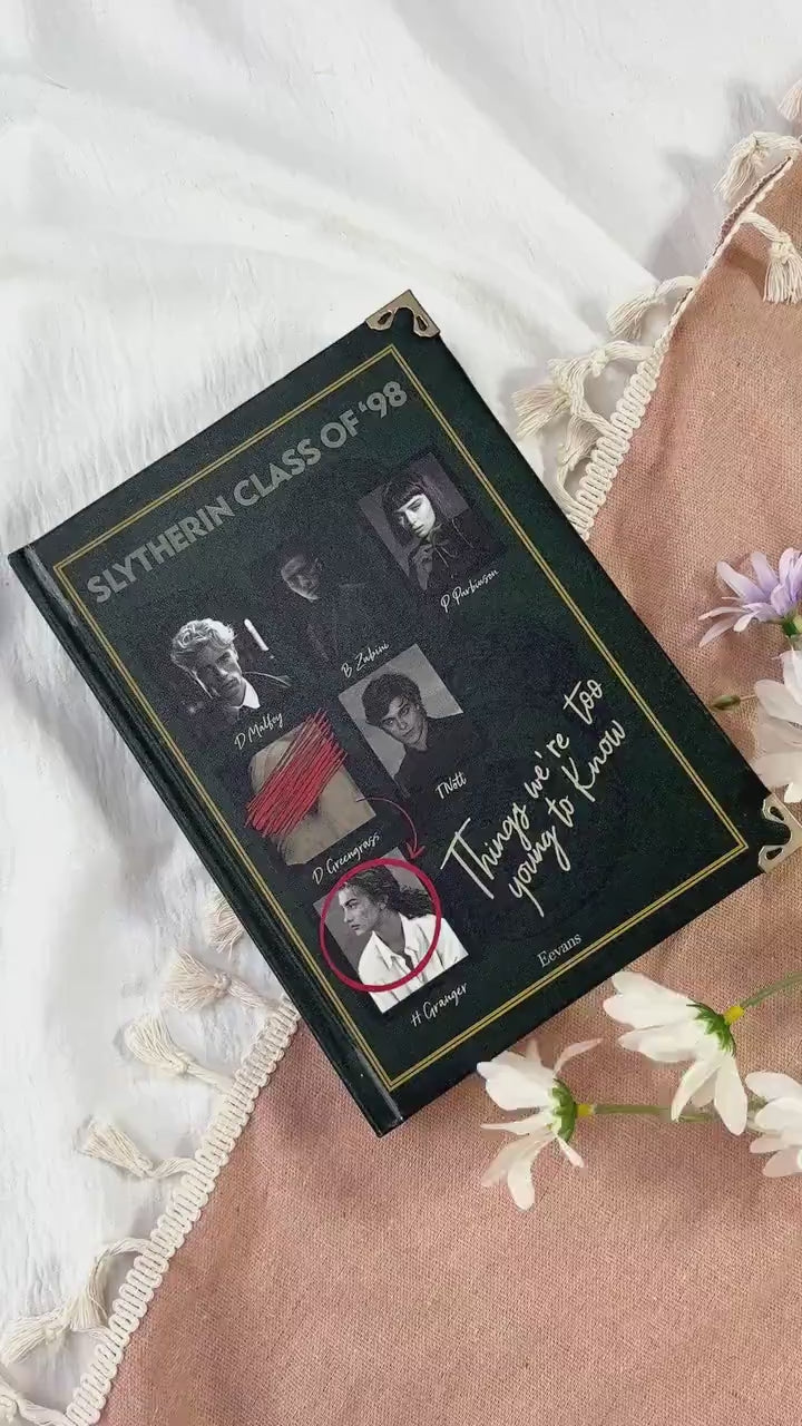 Slytherin Class of '98 Yearbook – Harry Potter Fanfiction Journal, Dark Academia, Hogwarts Inspired Book for Collectors & Fans